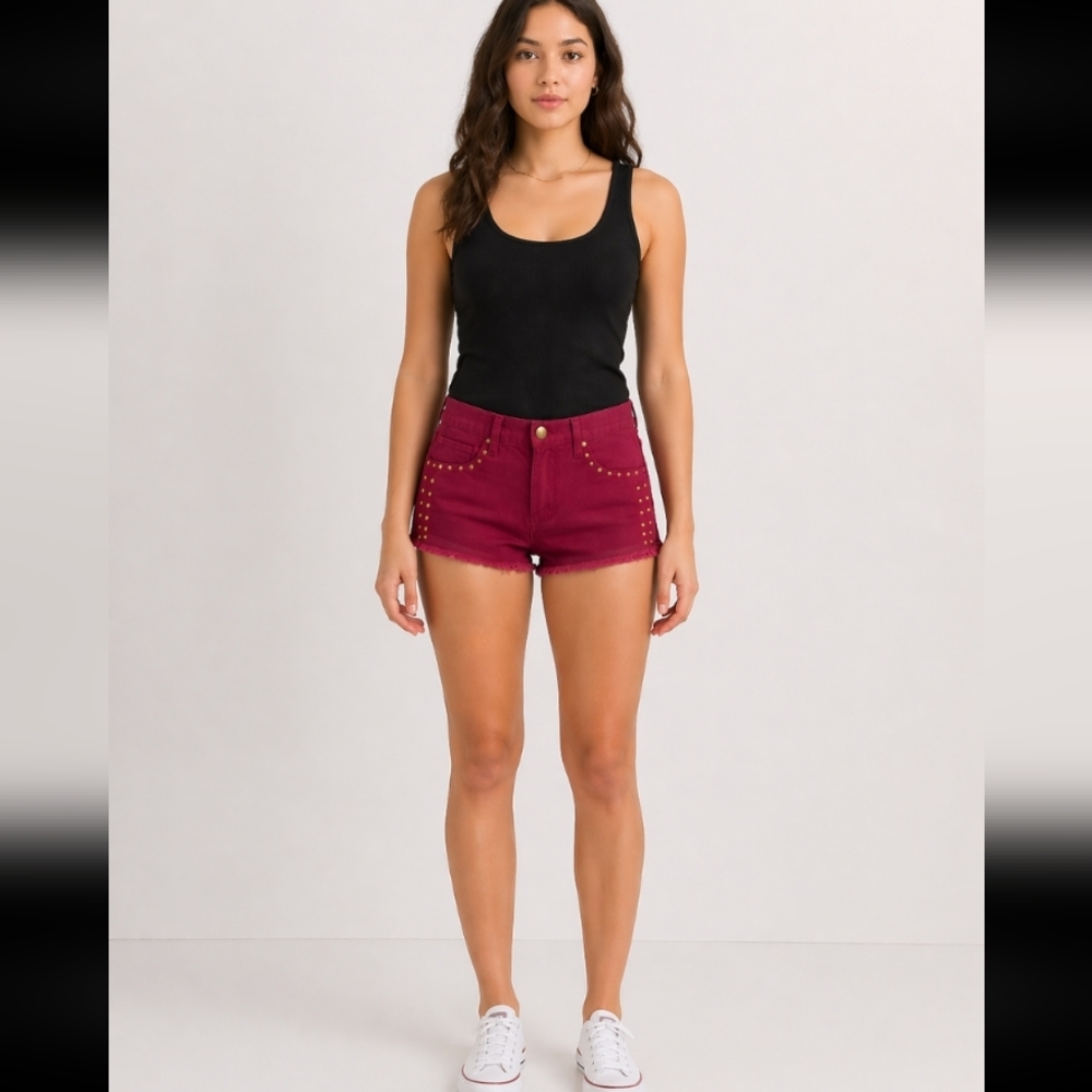 F21 Forever 21 Stud Detail Shorts 24